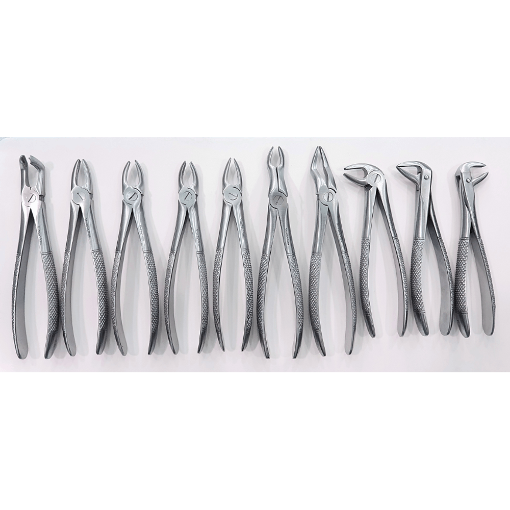 Sharpys kit x 10 und adultos forceps. Odontologia Grimberg Dentales